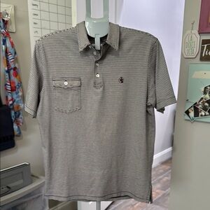 Southern Proper Gray Striped Polo